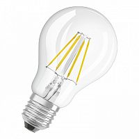 Cветодиодная филаментная лампа LED STAR ClassicA 4W (замена 40Вт), теплый белый свет, прозрачная колба | код. 4058075055292 | OSRAM
